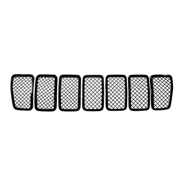 Coast2Coast GI485BLK Grille Overlay for 2019-2020 Jeep Cherokee; Black C2C-GI485BLK